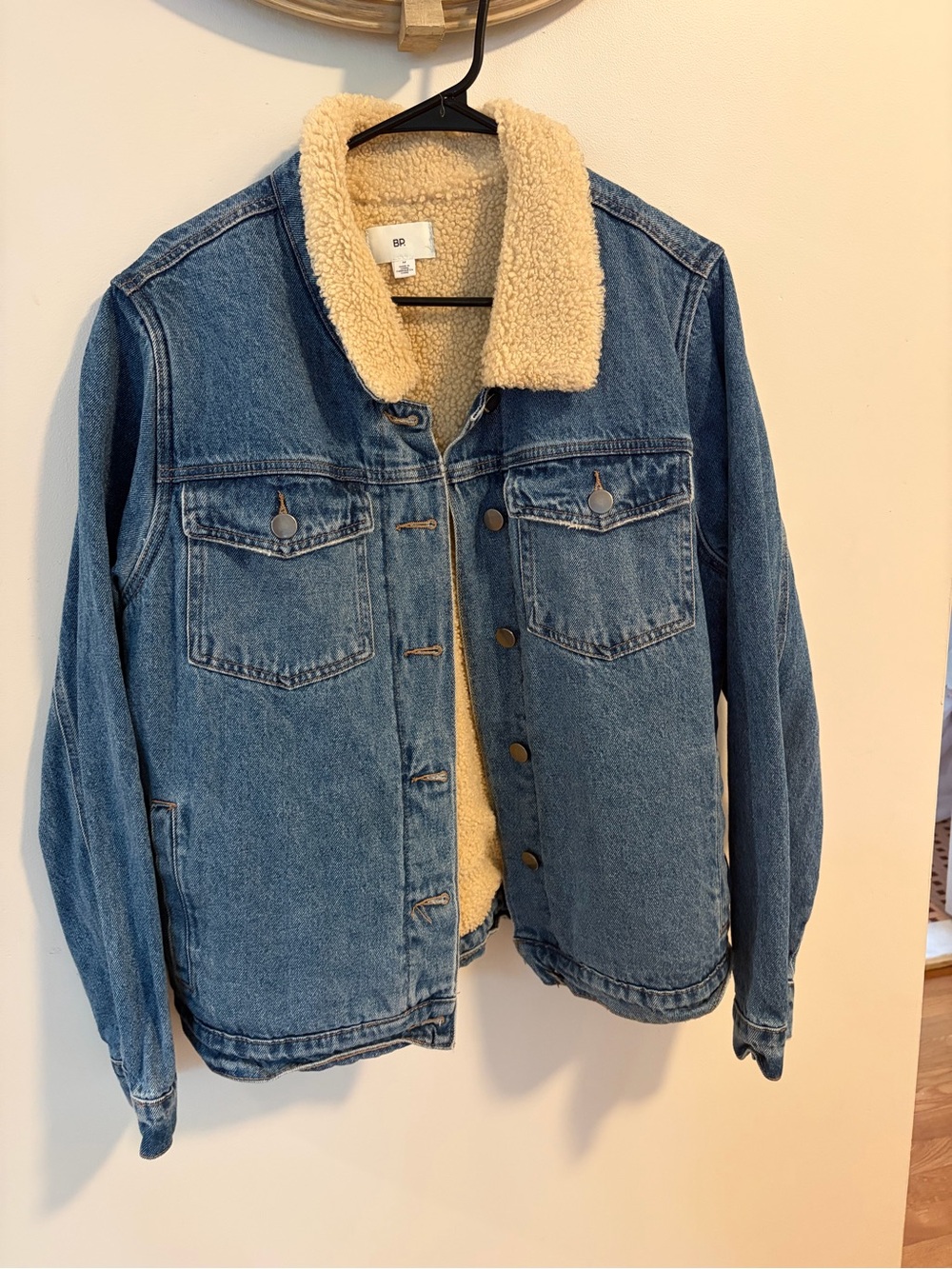 BR denim jacket Sherpa collar